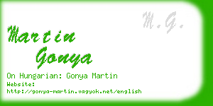 martin gonya business card